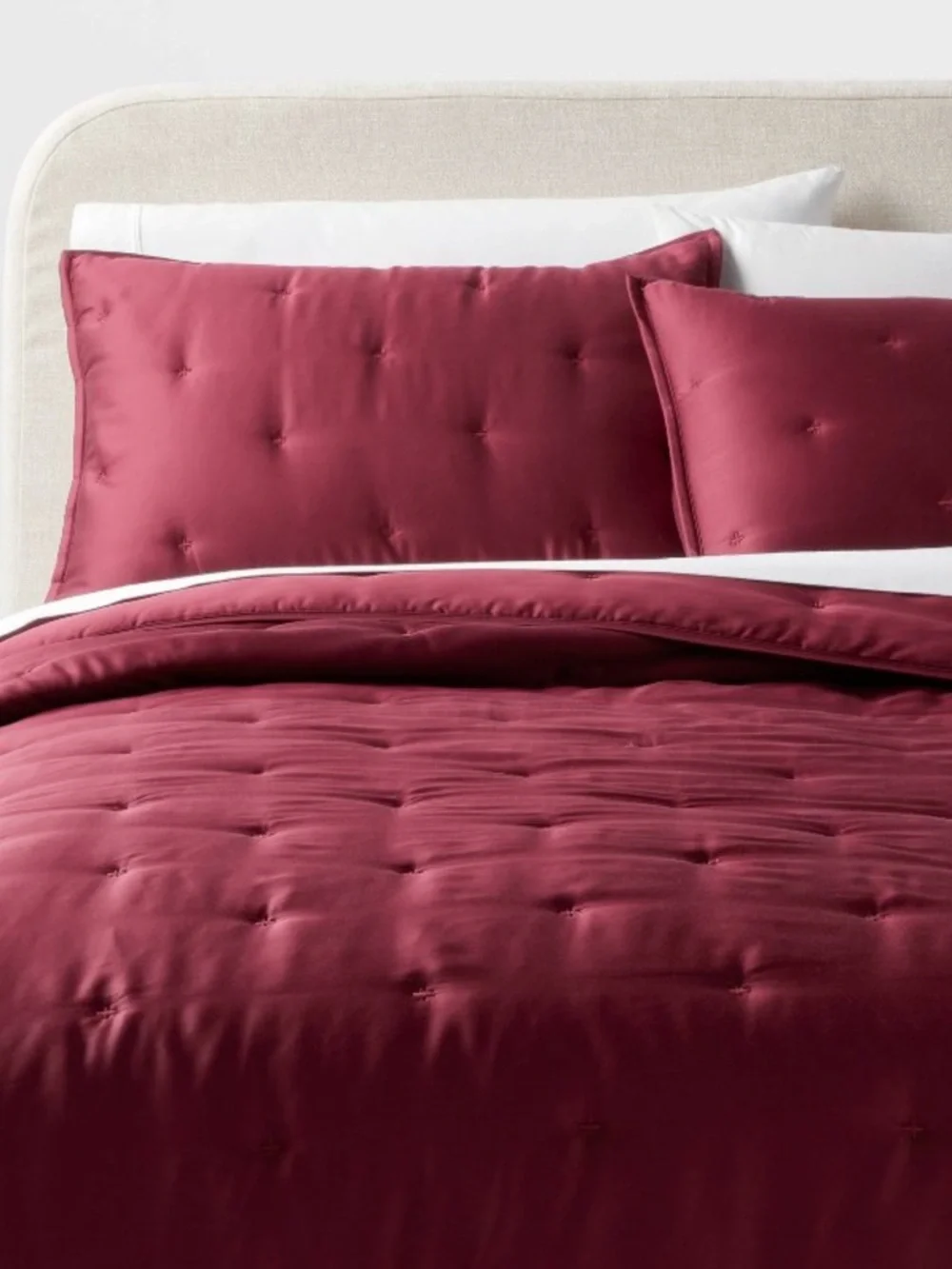 Threshold Tencel Comforter and Sham Set in Wine Red
